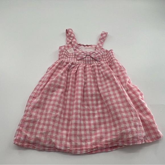 Cupcakes & Cashmere Pink Gingham Dress Bow Back Easter Spring Sleeveless - Picture 3 of 7